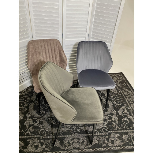 Стул SEATTLE-V ГРАФИТ #14, велюр / черный каркас М-City