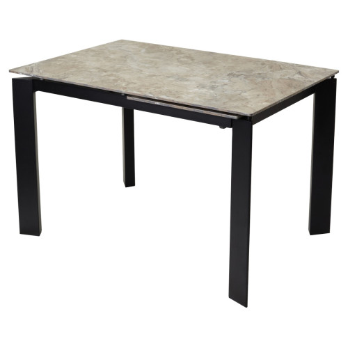 Стол CORNER 120 GLOSS ATHENS BROWN SINTERED STONE / BLACK М-City