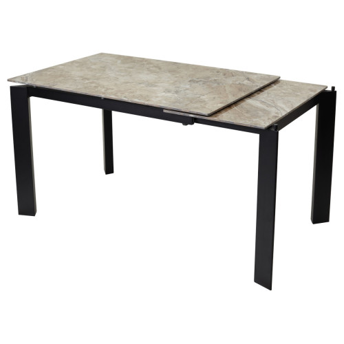 Стол CORNER 120 GLOSS ATHENS BROWN SINTERED STONE / BLACK М-City