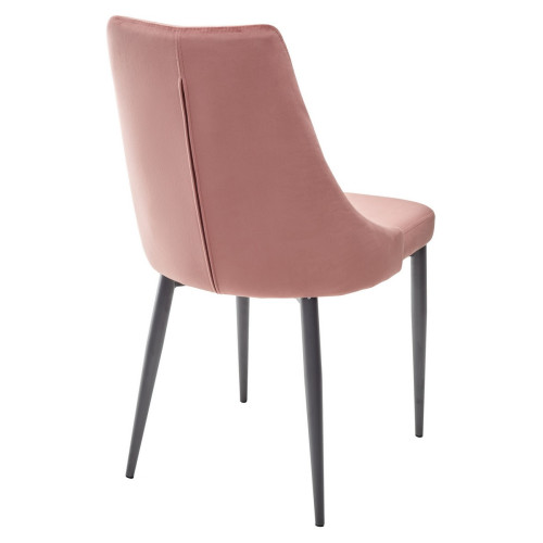 Стул NEPAL BLUVEL-52 PINK/ серый каркас, велюр M-City