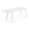 Стол ELIOT 140 Super white glass+Wood М-City