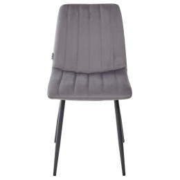 Стул DUBLIN G062-40 серый, велюр / темно-серый каркас М-City