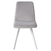 Стул DAIQUIRI BLUVEL-03 LIGHT GREY / белый каркас, велюр М-City
