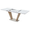 Стол Прага 120 БЕЛЫЙ, стекло/ ВЯЗ М-City