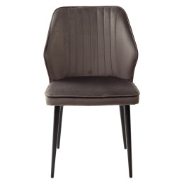 Стул SEATTLE-V ГРАФИТ #14, велюр / черный каркас М-City