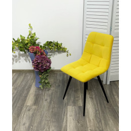 Стул CHILLI-Q желтый #H19, велюр / черный каркас М-City