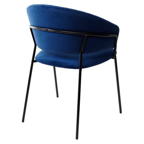 Стул ГЕММА, цвет Синий Confetti, велюр / черный каркас М-City