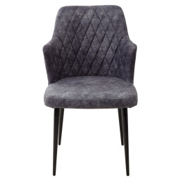 Стул HERMAN СЕРЫЙ МРАМОР #80, античная ткань / черный каркас М-City