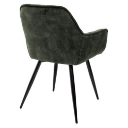 Стул MALTA 912-04 серо-зеленый, велюр/черный каркас M-City