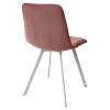 Стул CHILLI-Q SQUARE розовый #15, велюр / белый каркас М-City