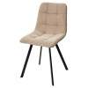 Стул CHILLI-Q SQUARE темный беж #H07, велюр / черный каркас М-City