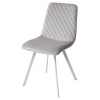 Стул DAIQUIRI BLUVEL-03 LIGHT GREY / белый каркас, велюр М-City
