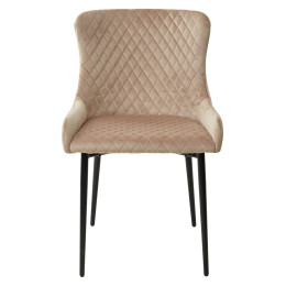 Стул САЛЬЕРИ, цвет бежевый #C03, велюр / черный каркас М-City