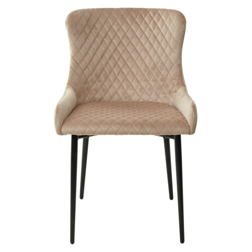 Стул САЛЬЕРИ, цвет бежевый #C03, велюр / черный каркас М-City