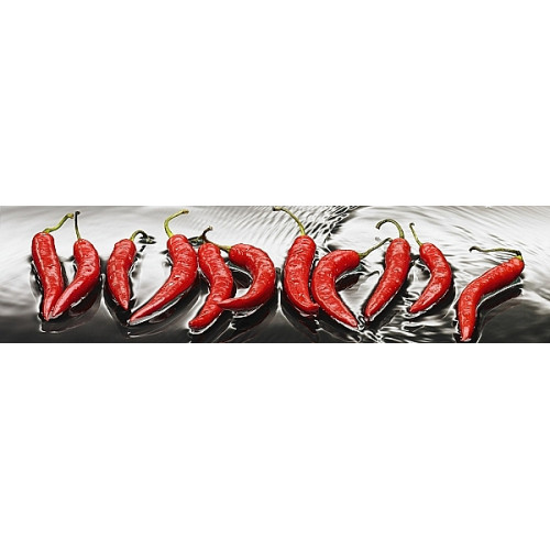 Фартук ХДФ c  печатью Перцы