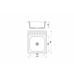 Мойка накладная 506016/0,6 1Ч1К