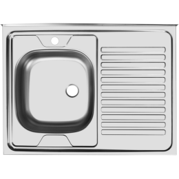 Мойка накладная  800*600  с лева чаша