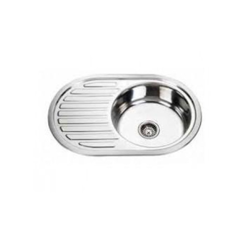 Мойка врезная овальная 770*550, 0,6 мм (правая, левая)