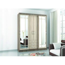Шкаф-купе «Фиеста» (Ясень шимо / Дуб сонома)