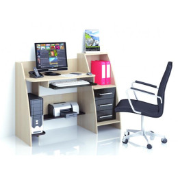 Стол компьютерный «Грета-9» (Дуб молочный / Венге)