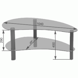 Стол журнальный «Капля»