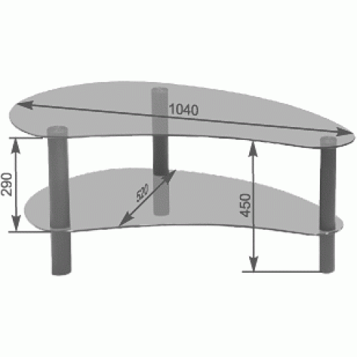 Стол журнальный «Капля»