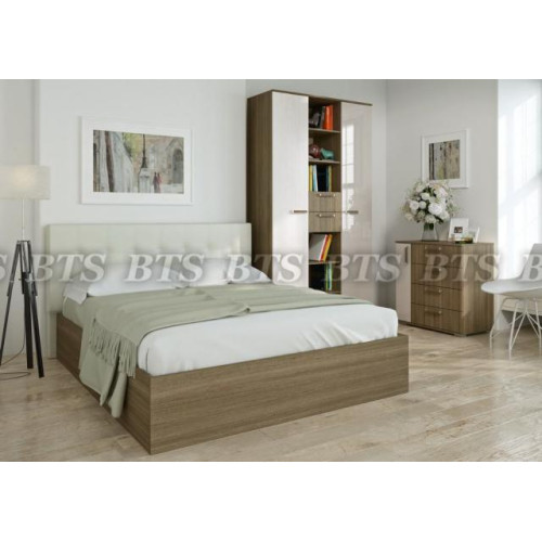 Кровать Баунти 1,6 м (Ясень шимо/Искусственная кожа)