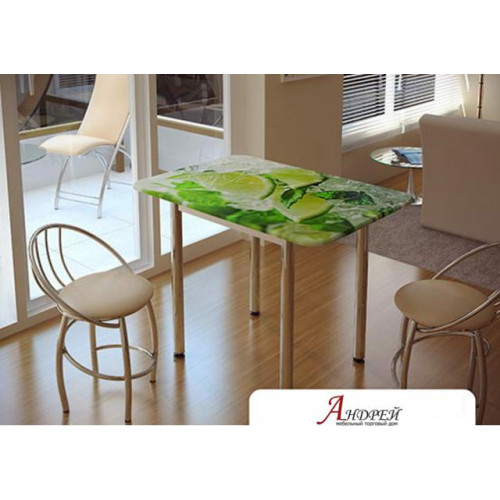 Стол обеденный с принтом BTS (Лайм)