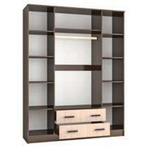 Шкаф комбинированный «Лагуна-016» (Венге / Дуб молочный)