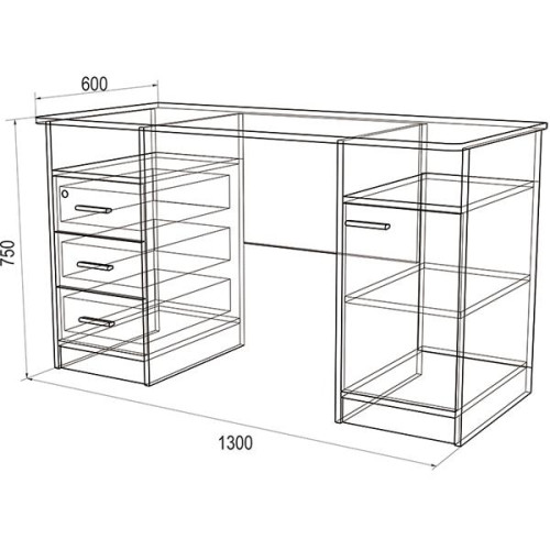 Стол компьютерный «Хит-4» (Дуб Сонома)
