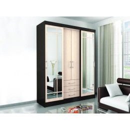 Шкаф-купе «Фиеста-эконом» (Ясень шимо / Дуб сонома)