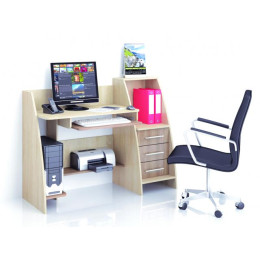 Стол компьютерный «Грета-9» (Дуб сонома / Ясень шимо)