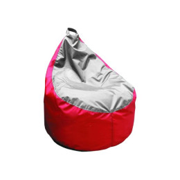 Пуф "Груша-3 мини" оксфорд красный/серый