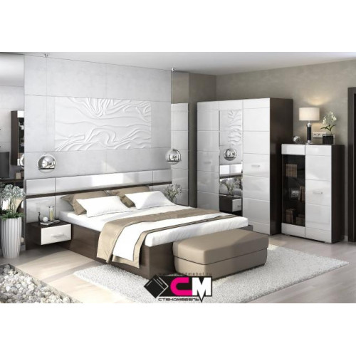 Спальня «Вегас» венге/белый глянец