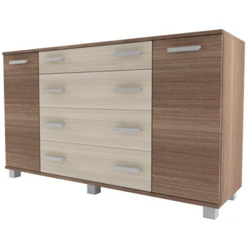 Комод «К-4» 1300 мм Шимо светлый/Шимо темный