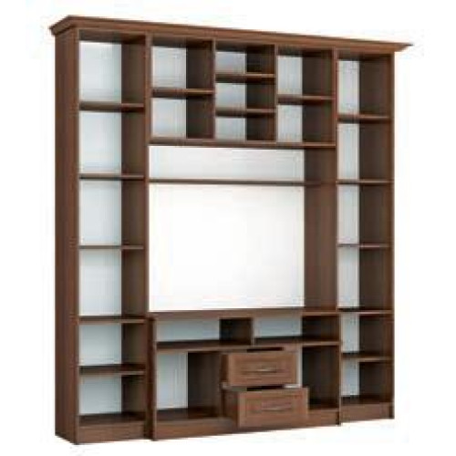 Гостиная «Империя 2» Рамочный фасад (Орех итальянский / Орех итальянский)