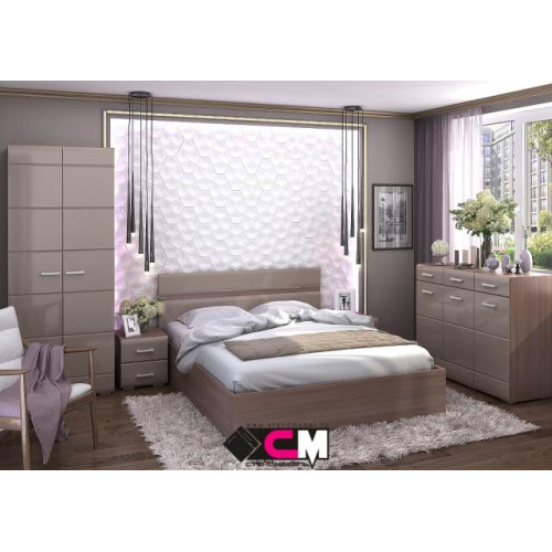 Спальня «Вегас» венге/белый глянец