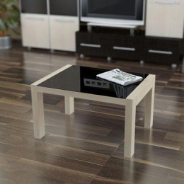 Стол журнальный "Кристалл" с черным стеклом