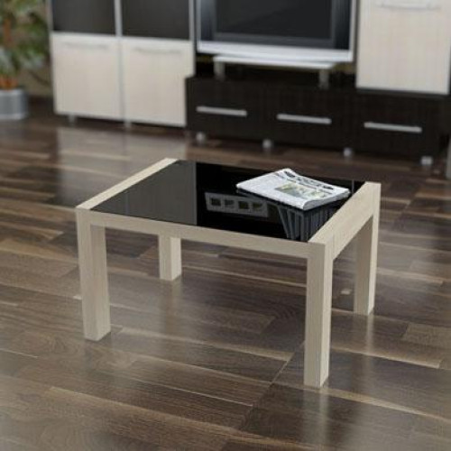 Стол журнальный Кристалл с черным стеклом