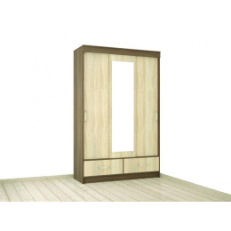 Шкаф-купе «Уют 1400» с ящиками (Ясень шимо / Дуб сонома)