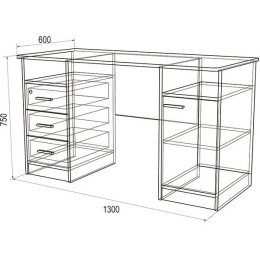 Стол компьютерный «Хит-4» (Ольха)