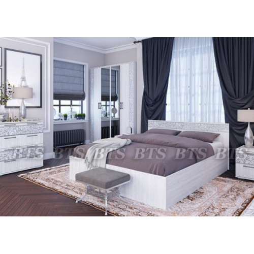 Спальня «Лагуна» Ясень белый (Комплектация 1)