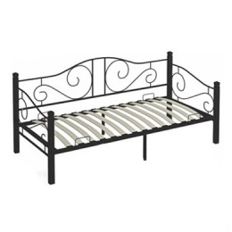 Кровать "Гарда-7" черная, с ортопедическим основанием