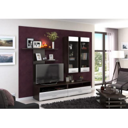 Гостиная «Вегас-2» (Венге/Белый глянец)