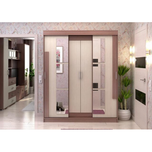 Шкаф-купе «Франк» (Ясень шимо темный/Ясень шимо светлый)