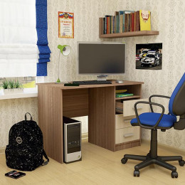 Стол компьютерный «Хит-1» (Шимо темный/Шимо светлый)