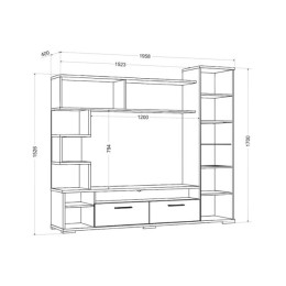Стенка "Винсент 2" шимо светлый / шоколад