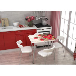 Стол с фотопечатью "Клубника"