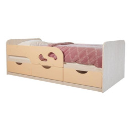 Кровать детская "Минима Лего" (Дуб атланта/Крем)