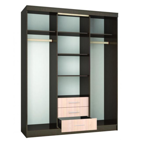 Шкаф-купе «Арбат» (Венге / Дуб молочный)